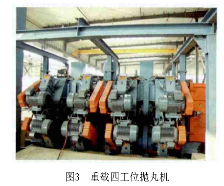 图3 重载四工位抛丸机