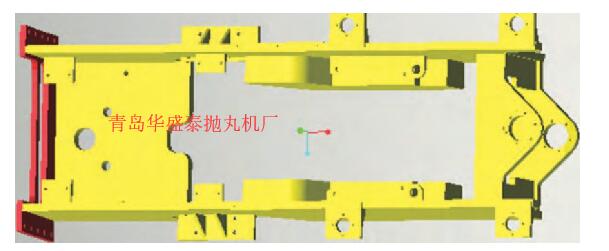 图1 压路机主机架结构示意