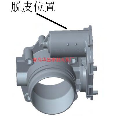 图2 脱皮位置示意图