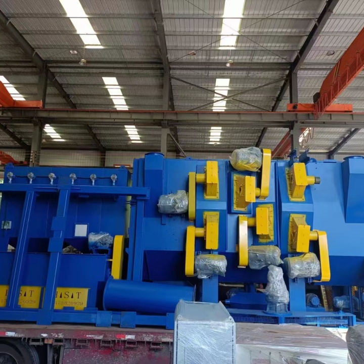 钢管抛丸机视频_钢管壁大型抛丸砂机打磨视频_大型钢管外壁抛丸打砂机