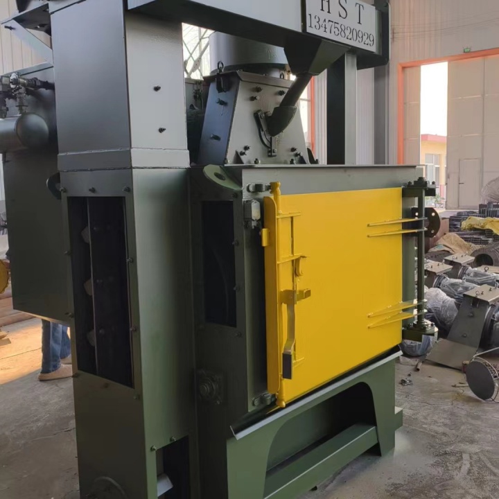 打钢砂机器_圆钢打砂清理机_砂轮机除尘