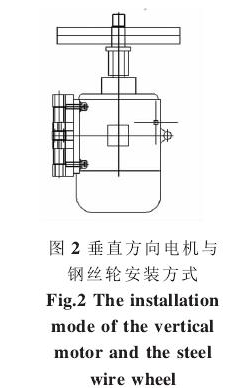 图2垂直方向电机与   钢兹轮安装方式